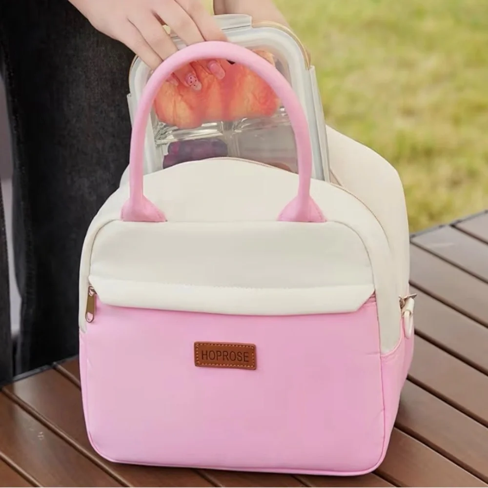 Pink and Cream Women's cooler lunch bag Pretty on Pink Collection.